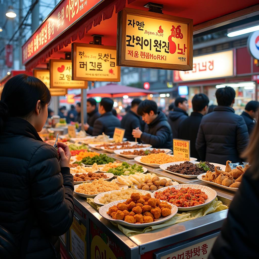 món ăn đường phố hàn quốc ngon rẻ