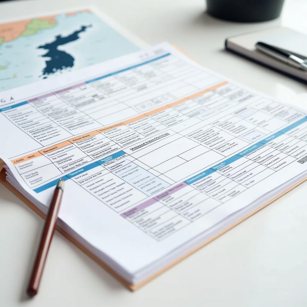 Ho so chung minh tai chinh du lich Han Quoc