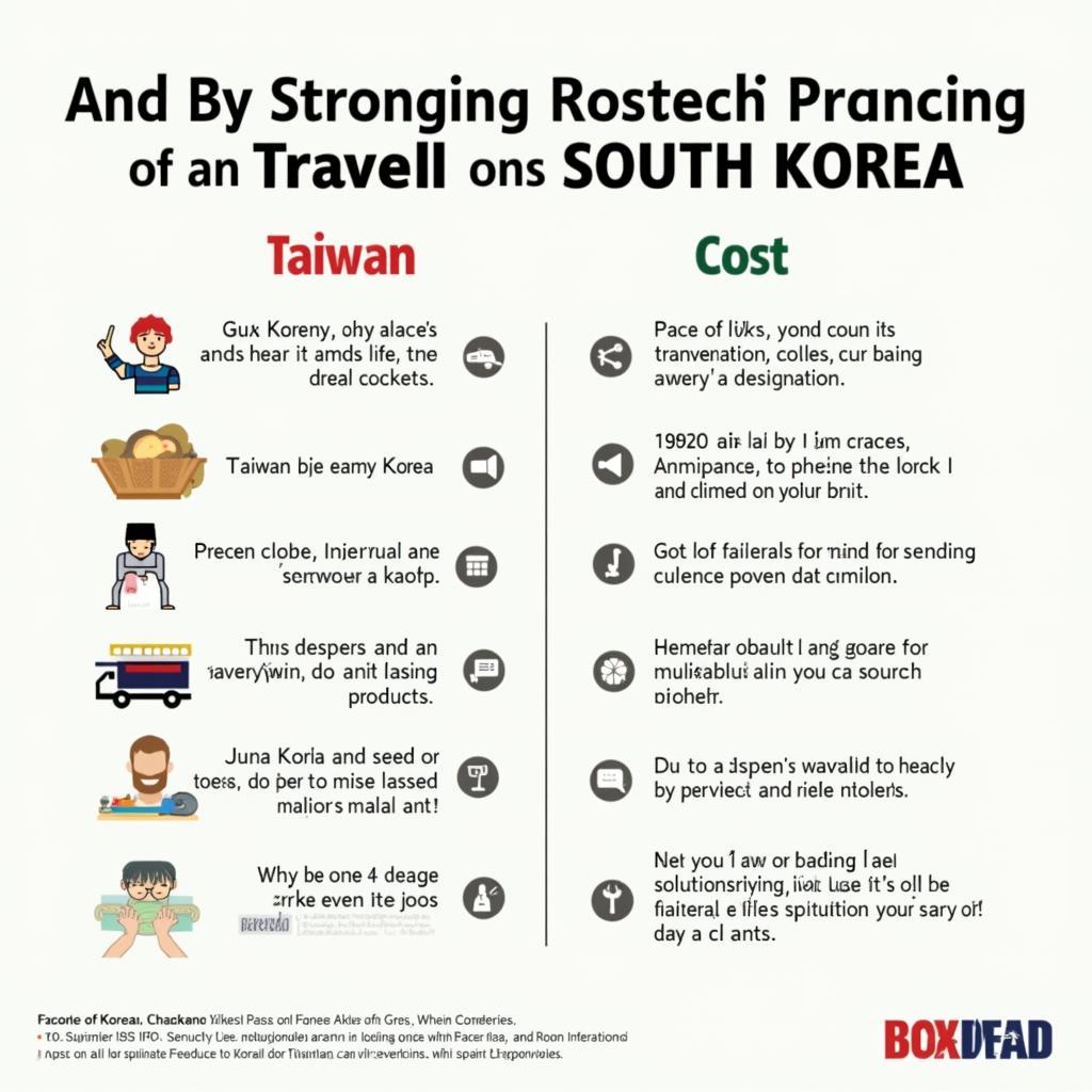 So sánh du lịch Đài Loan Hàn Quốc, so sánh tổng quan về các yếu tố khác nhau của du lịch Đài Loan và Hàn Quốc