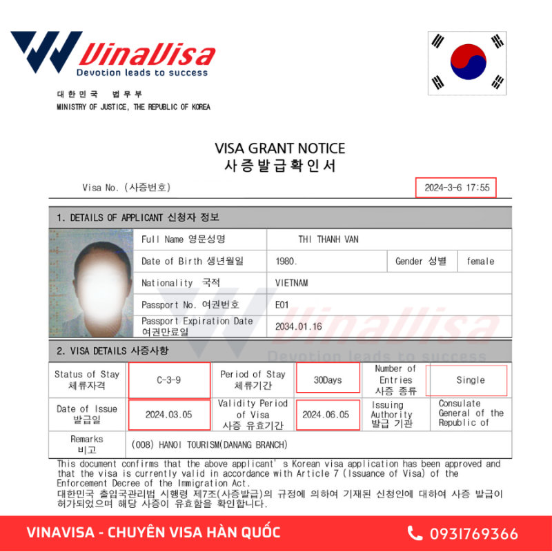 Dịch vụ visa Hàn Quốc tại Đà Nẵng uy tín